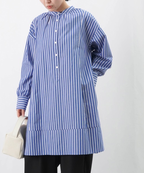 ブラウス シャツ LC/LLL ストライプギャザーブラウス レディース LADY LUCK LUCA ブラウス シャツ LC/LLL ストライプギャザー