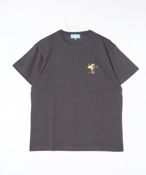 すぐにお届け♪ FCレアル ぼかしロゴTシャツ トレンドデザイン FCレアル】ぼかしロゴ 半袖Tシャツ 綿混 ホワイト/ブラック