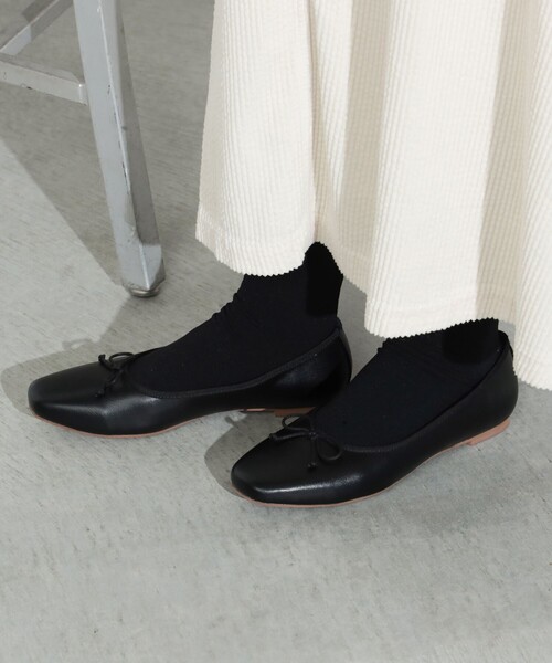 BEAMS HEART(ビームスハート)の「スクエアトゥ バレエシューズ(バレエシューズ・レディース・ワイン/ブラック/その他・SMALL/LARGE/MEDIUM)」の1枚目の写真