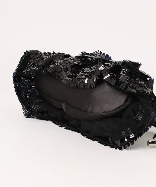 Casselini(キャセリーニ)の「フリルスパンコール巾着BAG(クラッチバッグ・レディース・ブラック/ブラウン・ONE SIZE)」の12枚目の写真