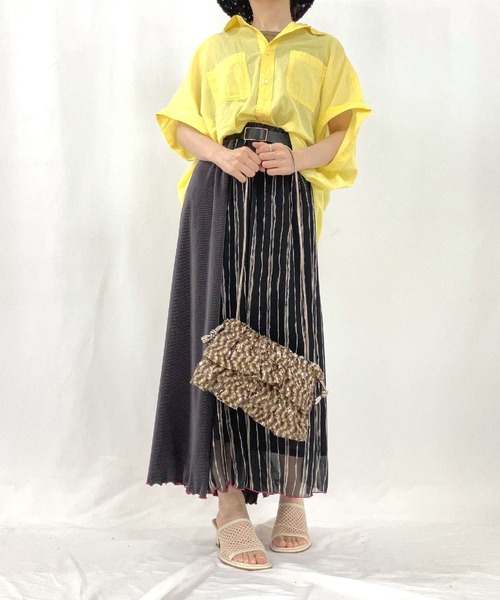 Casselini(キャセリーニ)の「フリルスパンコール巾着BAG(クラッチバッグ・レディース・ブラック/ブラウン・ONE SIZE)」の18枚目の写真