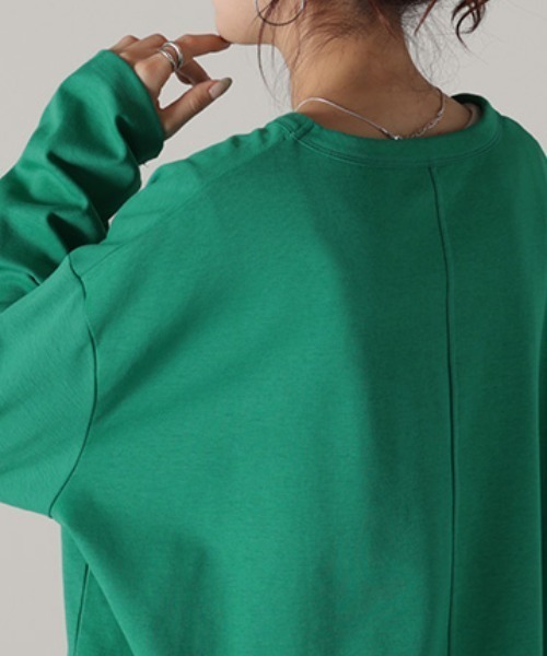 HUG.U(ハグユー)の「ドロスト付きロンT(Tシャツ/カットソー・レディース・ホワイト/レッド/グリーン/ブラック/カーキ/グレー・FREE)」の22枚目の写真