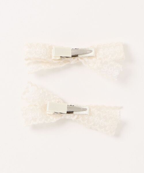 flower（フラワー）の「レーシーリボンクリップ（バレッタ/ヘアクリップ・レディース・ブラック/ホワイト・FREE）」の11枚目の写真