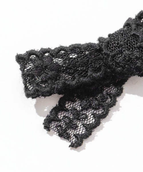 flower（フラワー）の「レーシーリボンクリップ（バレッタ/ヘアクリップ・レディース・ブラック/ホワイト・FREE）」の3枚目の写真