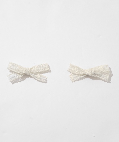 flower（フラワー）の「レーシーリボンクリップ（バレッタ/ヘアクリップ・レディース・ブラック/ホワイト・FREE）」の16枚目の写真