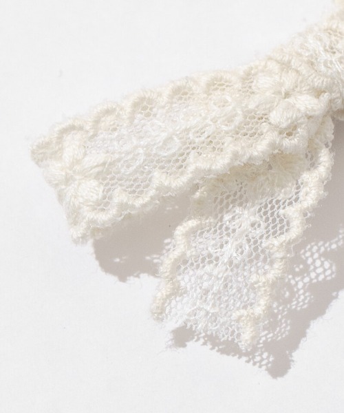 flower（フラワー）の「レーシーリボンクリップ（バレッタ/ヘアクリップ・レディース・ブラック/ホワイト・FREE）」の14枚目の写真