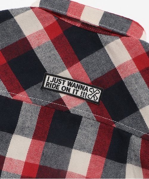 kladskap（クレードスコープ）の「【人気商品再入荷】【直営店で取り扱い無し】恐竜チェック長袖シャツ（シャツ/ブラウス・キッズ・グリーン/レッド・110cm/100cm/90cm/120cm）」の10枚目の写真