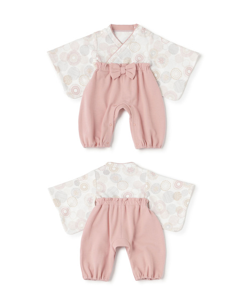 Rosemadame(ローズマダム)の「ベビー リボン付き袴ロンパース(女の子)(着物・キッズ・ピンク/ベージュ/グリーン・80cm/70cm)」の18枚目の写真