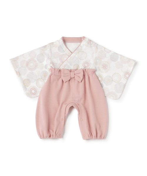Rosemadame(ローズマダム)の「ベビー リボン付き袴ロンパース(女の子)(着物・キッズ・ピンク/ベージュ/グリーン・80cm/70cm)」の21枚目の写真
