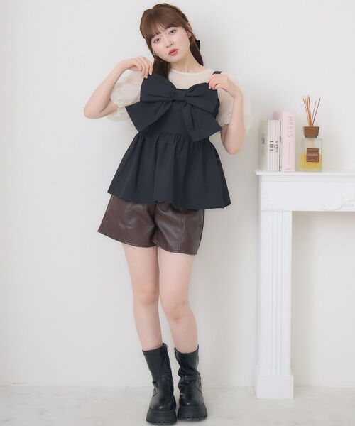 ems excite（エムズエキサイト）の「【リバイバル】フェイクレザーSPT（その他パンツ・レディース・ブラック/ブラウン/ダークブラウン・FREE）」の9枚目の写真