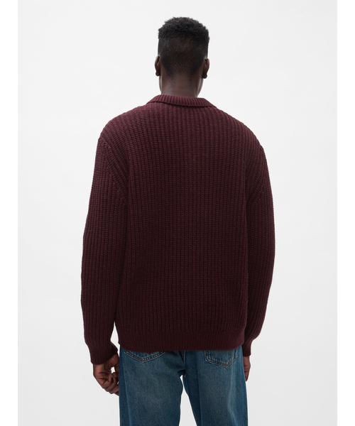 GAP（ギャップ）の「リラックス ポロセーター（ニット/セーター・メンズ・ブラック系その他/ベージュ/ネイビー/レッド・XS/S/M/L/XL）」の5枚目の写真