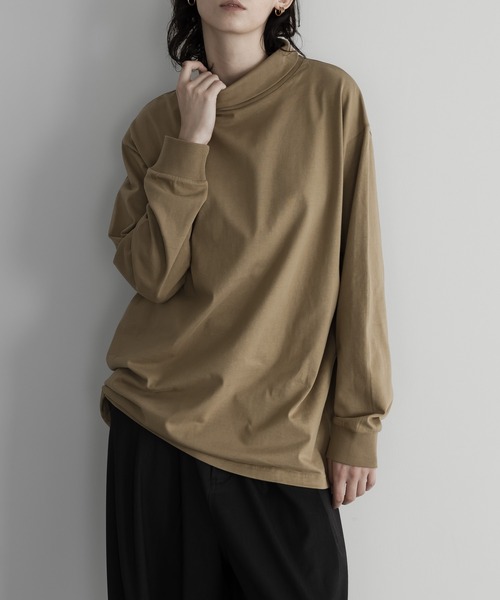 remer（リメール）の「royal cotton turtleneck Tee / ロイヤルコットンタートルネックT（Tシャツ/カットソー・メンズ・アッシュグレー/ダークグリーン/ダークブラウン/マスタード/ブラック/ホワイト・X-SMALL/SMALL/MEDIUM/LARGE）」の6枚目の写真