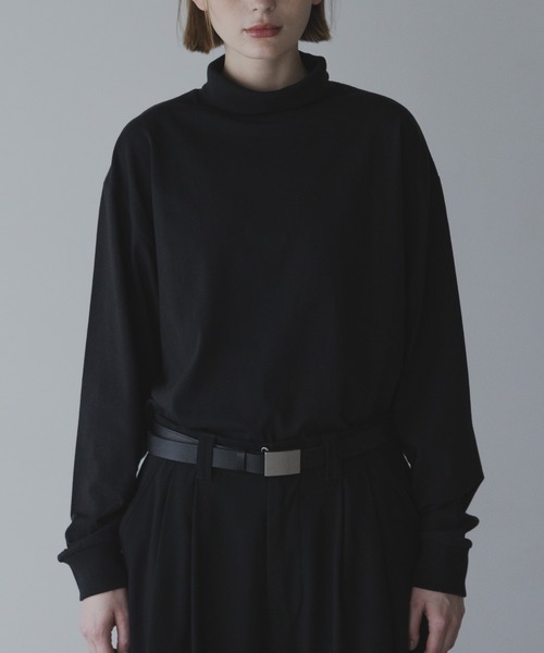 remer（リメール）の「royal cotton turtleneck Tee / ロイヤルコットンタートルネックT（Tシャツ/カットソー・メンズ・アッシュグレー/ダークグリーン/ダークブラウン/マスタード/ブラック/ホワイト・X-SMALL/SMALL/MEDIUM/LARGE）」の3枚目の写真