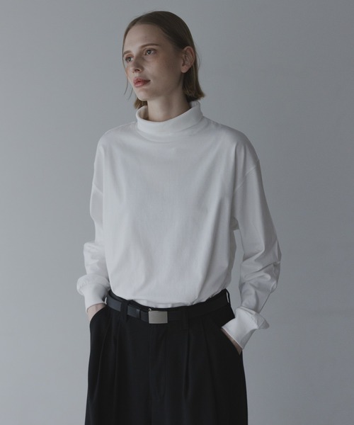 remer（リメール）の「royal cotton turtleneck Tee / ロイヤルコットンタートルネックT（Tシャツ/カットソー・メンズ・アッシュグレー/ダークグリーン/ダークブラウン/マスタード/ブラック/ホワイト・X-SMALL/SMALL/MEDIUM/LARGE）」の20枚目の写真