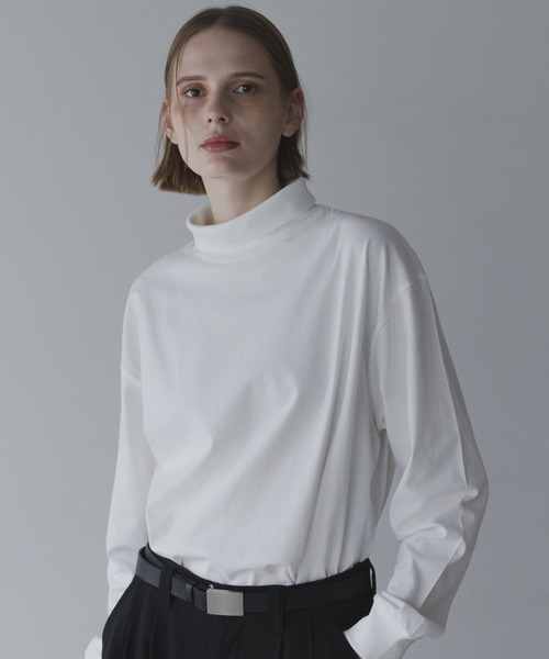 remer（リメール）の「royal cotton turtleneck Tee / ロイヤルコットンタートルネックT（Tシャツ/カットソー・メンズ・アッシュグレー/ダークグリーン/ダークブラウン/マスタード/ブラック/ホワイト・X-SMALL/SMALL/MEDIUM/LARGE）」の21枚目の写真