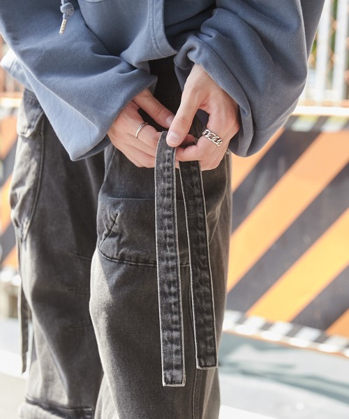 WEGO（ウィゴー）の「WEGO/マルチポケットデニムパンツ（デニムパンツ・メンズ・ブラック系2/コバルトブルー・LARGE/MEDIUM）」の10枚目の写真