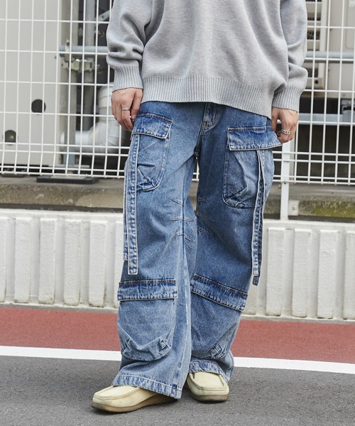 WEGO（ウィゴー）の「WEGO/マルチポケットデニムパンツ（デニムパンツ・メンズ・ブラック系2/コバルトブルー・LARGE/MEDIUM）」の17枚目の写真