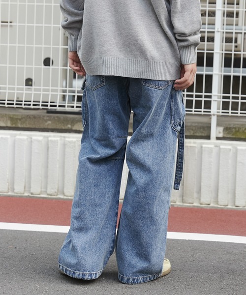 WEGO（ウィゴー）の「WEGO/マルチポケットデニムパンツ（デニムパンツ・メンズ・ブラック系2/コバルトブルー・LARGE/MEDIUM）」の18枚目の写真