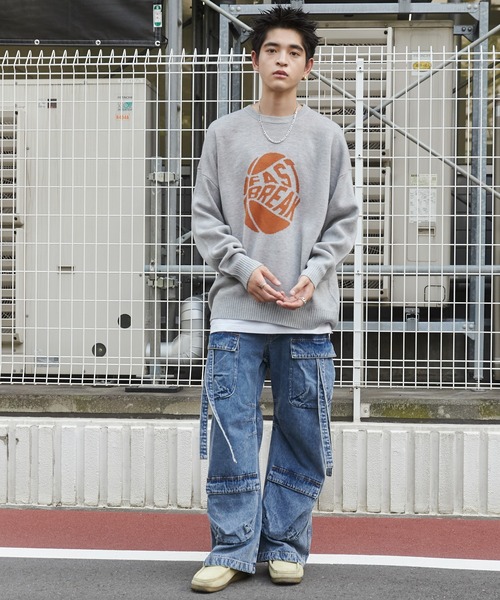 WEGO（ウィゴー）の「WEGO/マルチポケットデニムパンツ（デニムパンツ・メンズ・ブラック系2/コバルトブルー・LARGE/MEDIUM）」の5枚目の写真