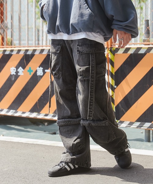 WEGO（ウィゴー）の「WEGO/マルチポケットデニムパンツ（デニムパンツ・メンズ・ブラック系2/コバルトブルー・LARGE/MEDIUM）」の12枚目の写真