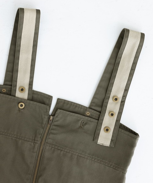 n'OrLABEL（ノアールレーベル）の「『ワークデザインジャンパースカート』（ジャンパースカート・レディース・カーキ/ブラック・1/2）」の4枚目の写真