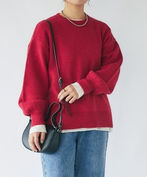 un dix cors（アンディコール）の「《レイヤードコーデが楽しめる》カラーベーシックニット（パーカー）」