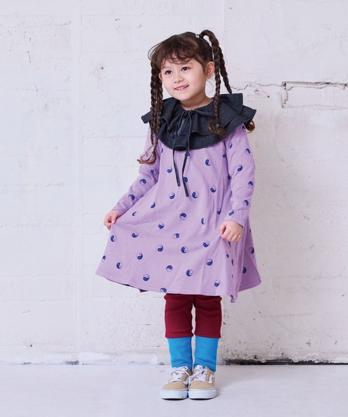 MARKEY'S（マーキーズ）の「キャンディーペーパーナガソデワンピース（ワンピース・キッズ・ラベンダー/ブラック/オフホワイト/イエロー/パープル/レッド・140/130/100/95/90/80/120/110）」の4枚目の写真