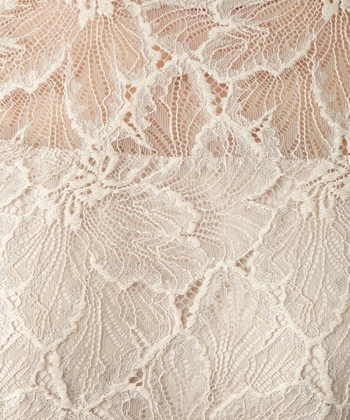 AIMER（エメ）の「【WEB限定】フラワーモチーフレース袖付きロング