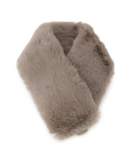 OPAQUE.CLIP（オペークドットクリップ）の「◆【マグネット仕様】フェイクファーミニティペット（ストール/ショール・レディース・ブラック/ライトベージュ/オフホワイト/グレー/ダークブラウン・00）」の4枚目の写真