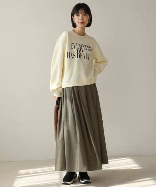 Bou Jeloud（ブージュルード）の「ロゴプリントスウェット（スウェット・レディース・杢グレー/ブラック/アイボリー・FREE）」の4枚目の写真