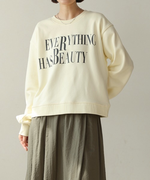 Bou Jeloud（ブージュルード）の「ロゴプリントスウェット（スウェット・レディース・杢グレー/ブラック/アイボリー・FREE）」の5枚目の写真