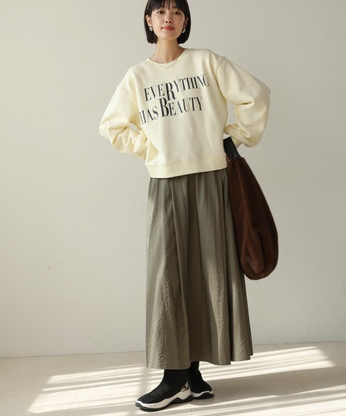 Bou Jeloud（ブージュルード）の「ロゴプリントスウェット（スウェット・レディース・杢グレー/ブラック/アイボリー・FREE）」の7枚目の写真