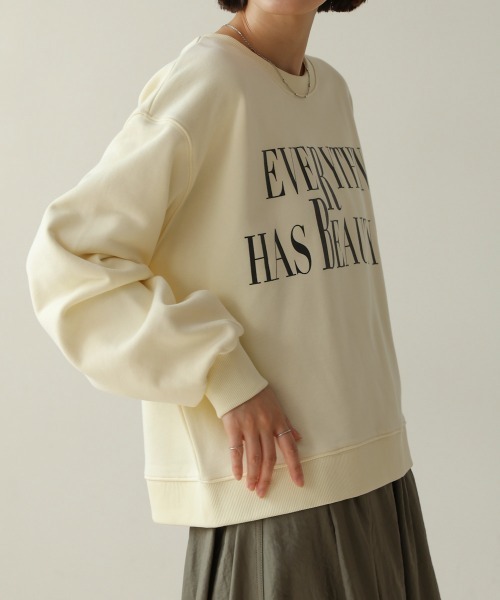 Bou Jeloud（ブージュルード）の「ロゴプリントスウェット（スウェット・レディース・杢グレー/ブラック/アイボリー・FREE）」の8枚目の写真