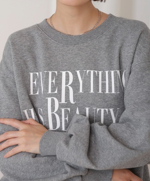 Bou Jeloud（ブージュルード）の「ロゴプリントスウェット（スウェット・レディース・杢グレー/ブラック/アイボリー・FREE）」の21枚目の写真