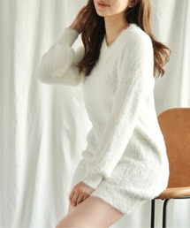 【Jasmine】シャギーニットプルオーバーワンピース (AW)