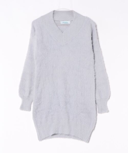 Jasmine Grandiflorum(ジャスミングランディフローラム)の「【Jasmine】シャギーニットプルオーバーワンピース (AW)(ワンピース・レディース・ブラック/オフホワイト/グレー/パープル/ブラウン・FREE)」の8枚目の写真