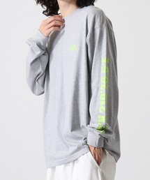 Cotton back print crew neck long sleeve T-shirt / バックプリントオーバーTシャツ unisex