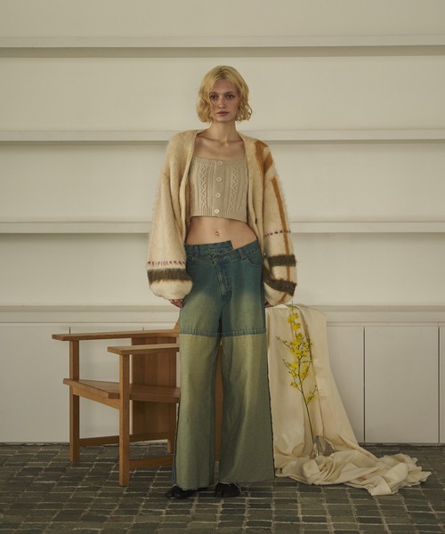 loin nuit(ロワンニュイ)の「cable knit ensemble / ケーブルニットアンサンブル(アンサンブル・レディース・スモークピンク/グレイッシュベージュ/グレー・FREE)」の14枚目の写真