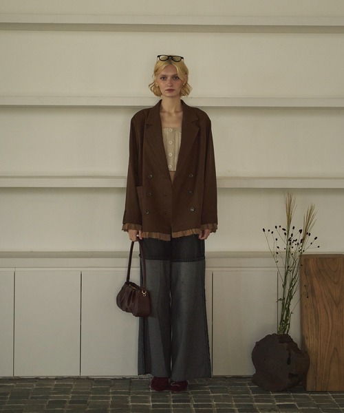loin nuit(ロワンニュイ)の「cable knit ensemble / ケーブルニットアンサンブル(アンサンブル・レディース・スモークピンク/グレイッシュベージュ/グレー・FREE)」の16枚目の写真