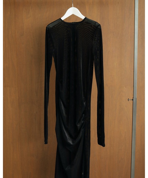 anuke（アンヌーク）の「Velour Mesh Onepiece（ワンピース