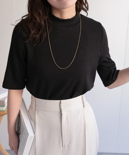 セール】ベーシックハイネックTee / 半袖（ニット/セーター）｜ap