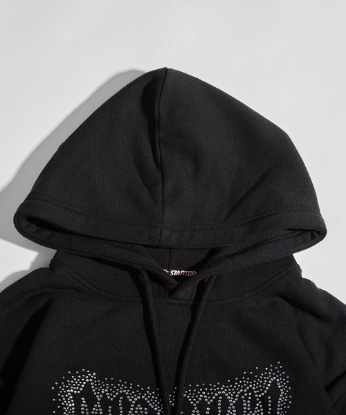 STARTER BLACK LABEL 裏起毛ショート丈裾ロゴテープ付プル
