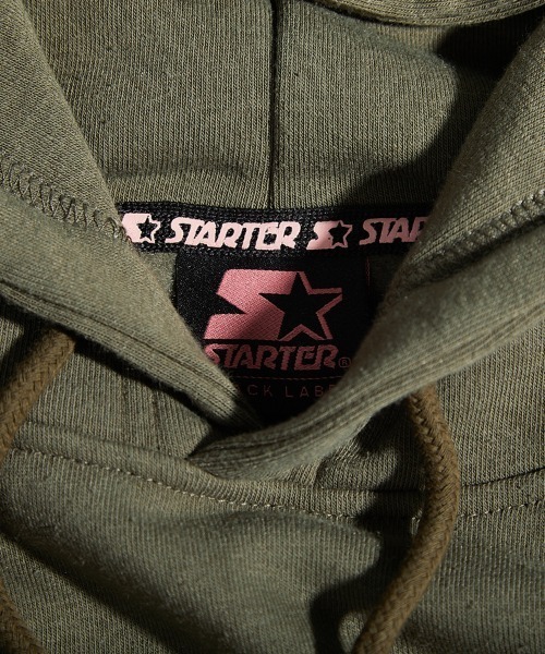 STARTER BLACK LABEL（スターターブラックレーベル）の「STARTER BLACK LABEL 裏起毛ショート丈裾ロゴテープ付プルオーバーパーカー（パーカー・レディース・ブラック/カーキ/ベージュ/ホワイト・M/L）」の22枚目の写真