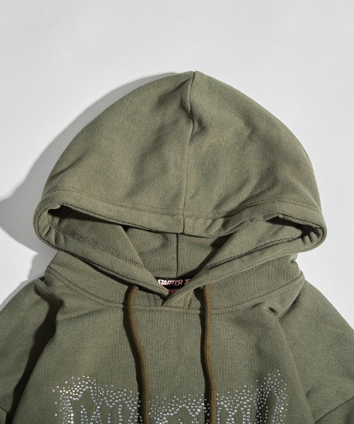 STARTER BLACK LABEL（スターターブラックレーベル）の「STARTER BLACK LABEL 裏起毛ショート丈裾ロゴテープ付プルオーバーパーカー（パーカー・レディース・ブラック/カーキ/ベージュ/ホワイト・M/L）」の21枚目の写真