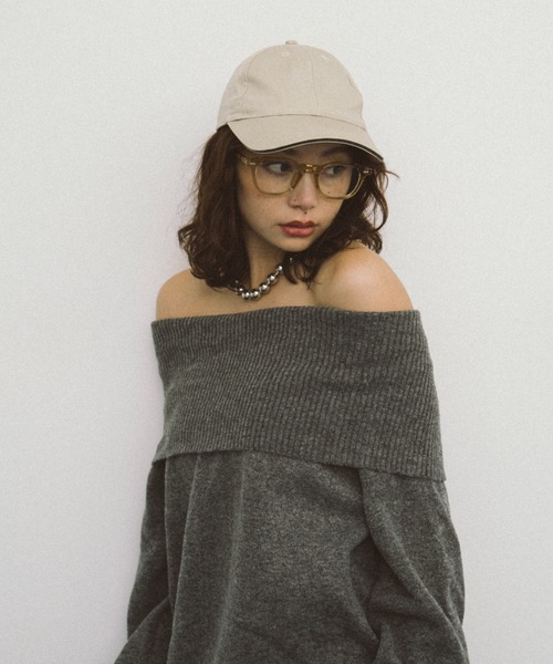 HANNE（アン）の「オフショルダーニット（ニット/セーター・レディース・ブラック/グレー/ベージュ・FREE）」の10枚目の写真