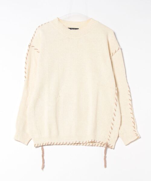 B.I.D.（ビーアイディー）の「ハンドステッチ風ニットプルオーバー  