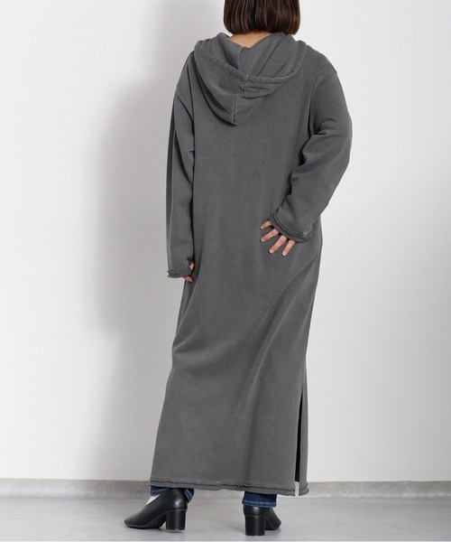 cepo（セポ）の「〈セットアップ対応〉16/10 裏毛ハーフジップスウェットワンピース（ワンピース・レディース・オフホワイト/チャコール・M）」の17枚目の写真