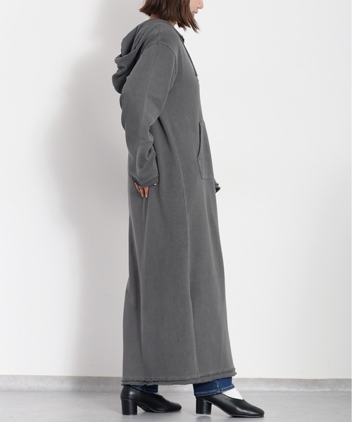 cepo（セポ）の「〈セットアップ対応〉16/10 裏毛ハーフジップスウェットワンピース（ワンピース・レディース・オフホワイト/チャコール・M）」の18枚目の写真