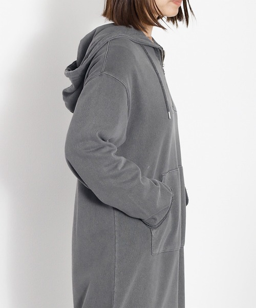 cepo（セポ）の「〈セットアップ対応〉16/10 裏毛ハーフジップスウェットワンピース（ワンピース・レディース・オフホワイト/チャコール・M）」の12枚目の写真