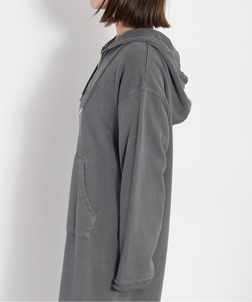 cepo（セポ）の「〈セットアップ対応〉16/10 裏毛ハーフジップスウェットワンピース（ワンピース・レディース・オフホワイト/チャコール・M）」の10枚目の写真